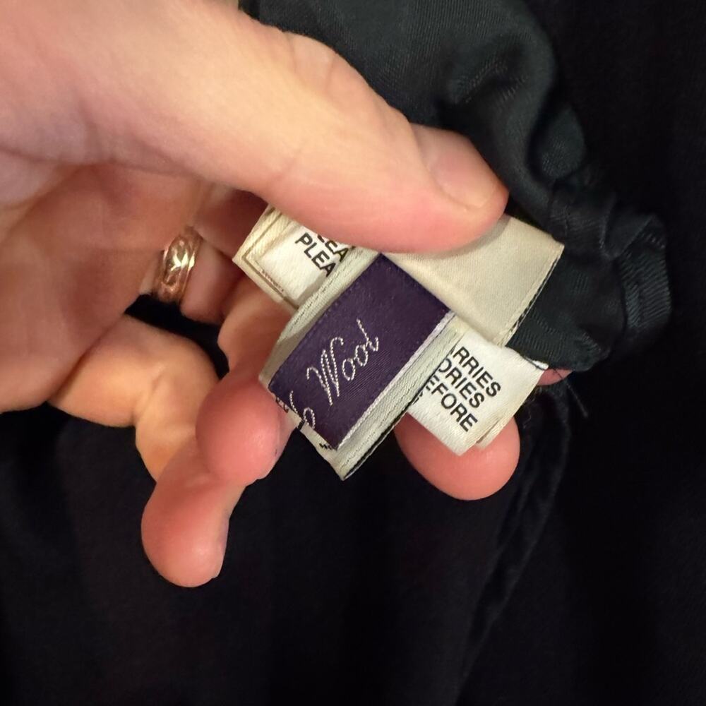 Ralph Lauren Purple Label Wool Trench Coat With Leather Buckles - Picture 3 of 16